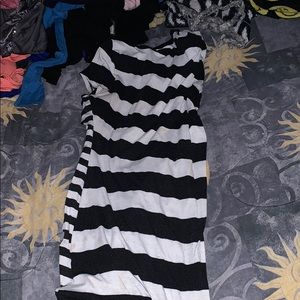 Black and white dress.
